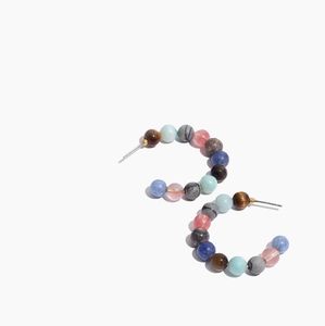 NWT! Madewell semiprecious beaded hoop earrings